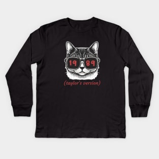 1989 taylors cat version Kids Long Sleeve T-Shirt